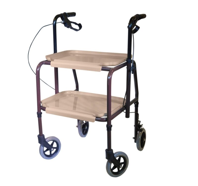 Height-Adjustable Kitchen Trolley with Brakes