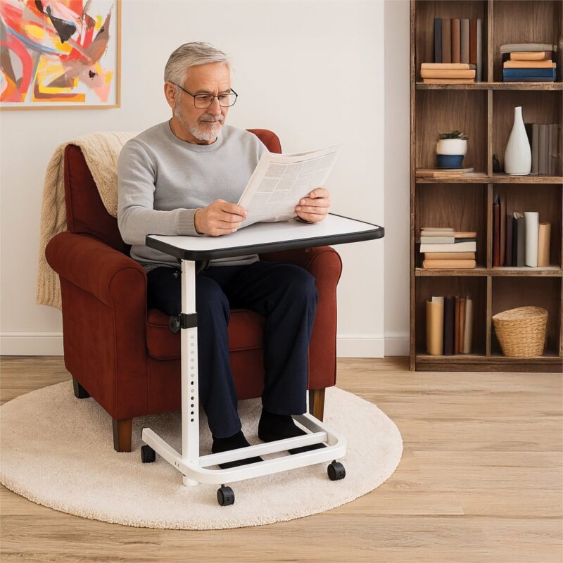 Deluxe Over Chair and Bed Table with Wheels