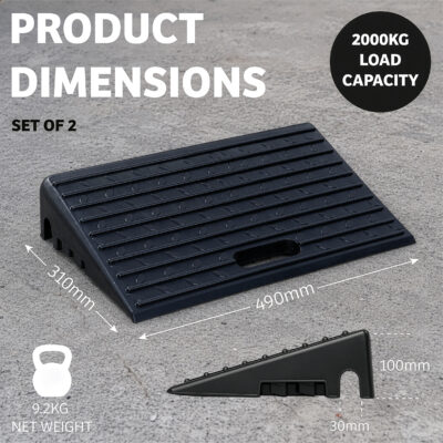 4″ Clip Together Rubber Ramp with Carry Handles (Set of 2)