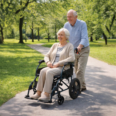 Deluxe Aluminium Attendant Propelled Wheelchair