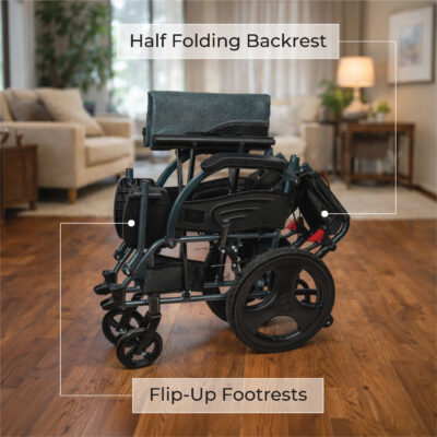 Deluxe Aluminium Attendant Propelled Wheelchair