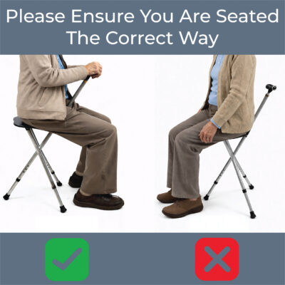 Seat Cane with Torch Light