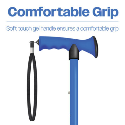 Gel Handled Folding Walking Stick