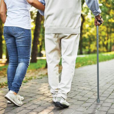 Gel Handled Folding Walking Stick