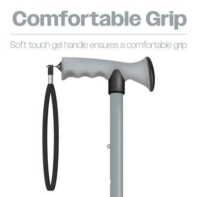 Gel Handled Folding Walking Stick