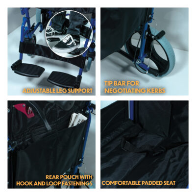 Compact Transport Aluminium Wheelchair