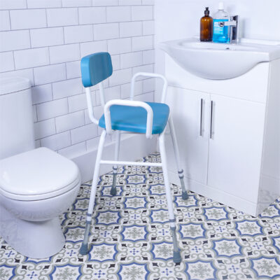 Multi-Use Perching Stool with Padded Backrest